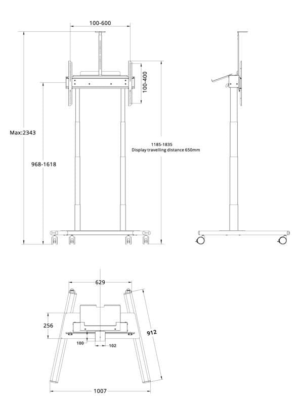 M MOTORIZED FLOORSTAND FLIP 2 60KG WHITE