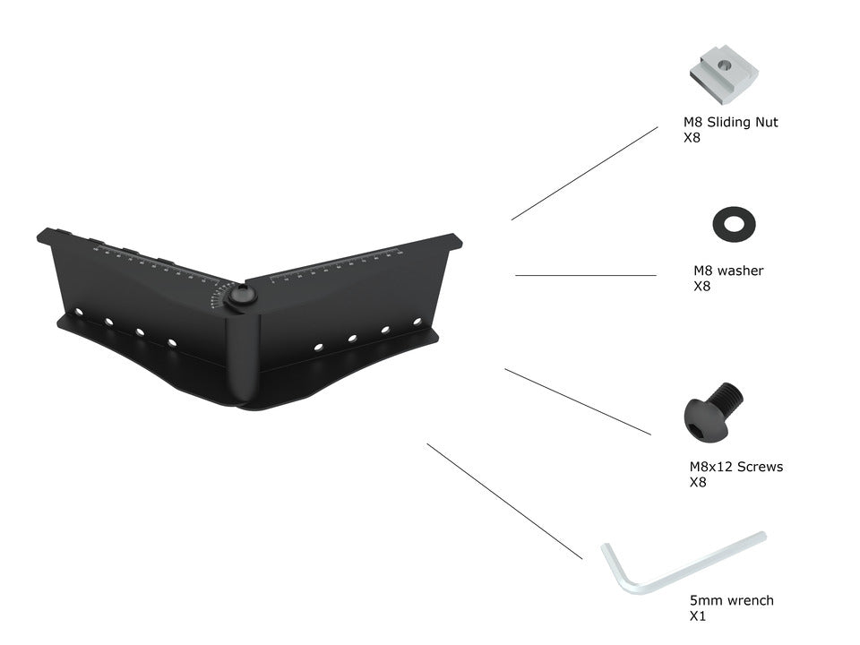 MB PRO SERIES - CURVED SCREEN RAIL JOINER