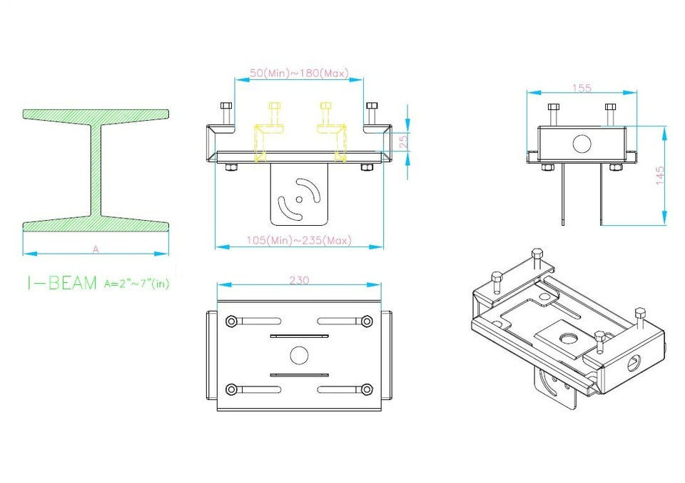 M PRO SERIES - I-BEAM CLAMP