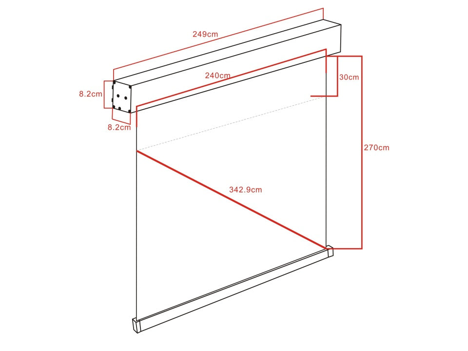 MB 1:1 MANUAL PROJECTION SCREEN 240X240, 135" WHITE EDITION