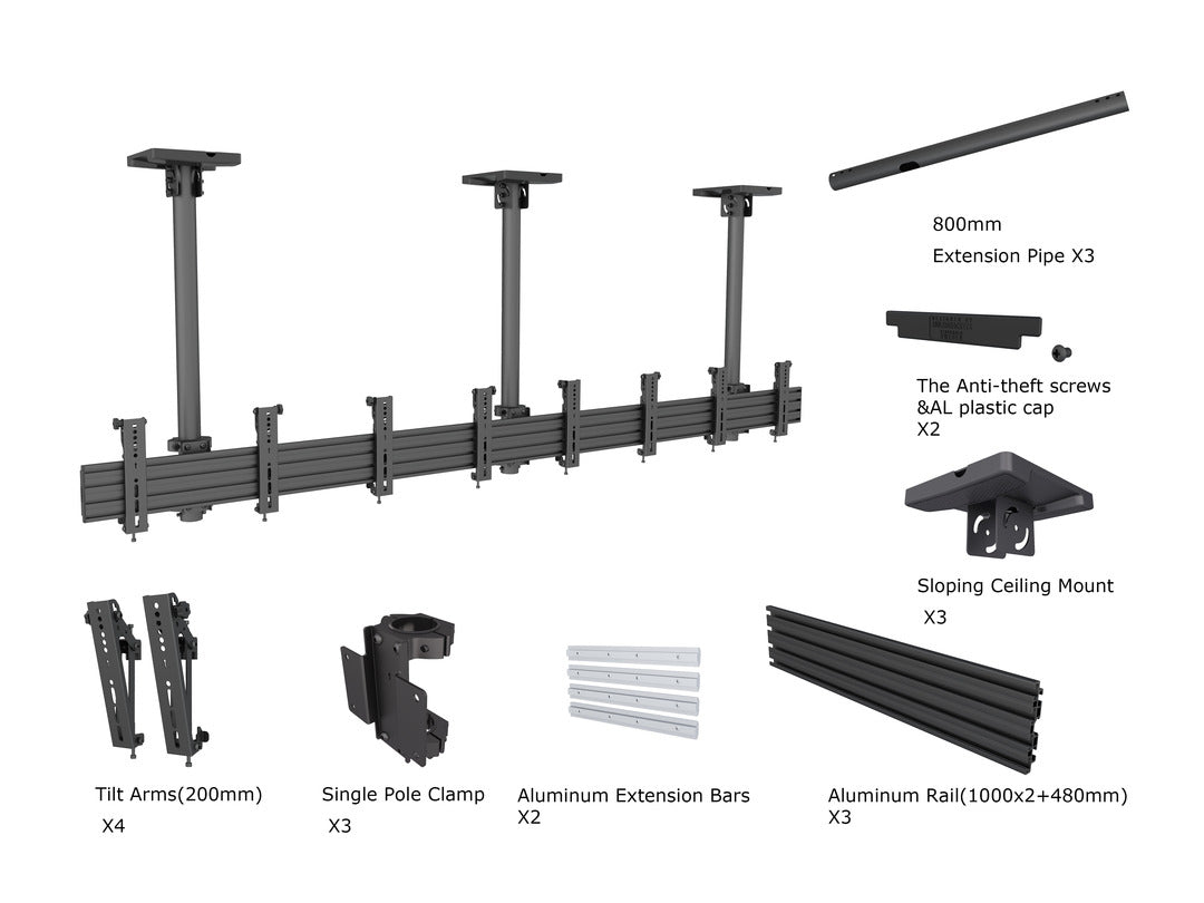 M MENU BOARD MOUNT PRO MBC4X1U VESA 200