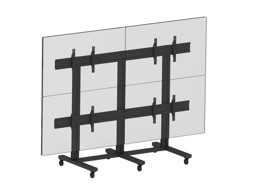 M PUBLIC VIDEO WALL STAND 4-SCREENS 65-75" BLACK