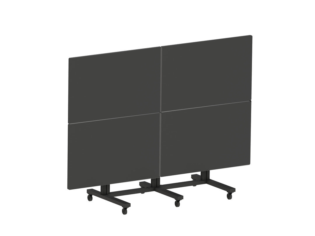 M PUBLIC VIDEO WALL STAND 4-SCREENS 65-75" BLACK