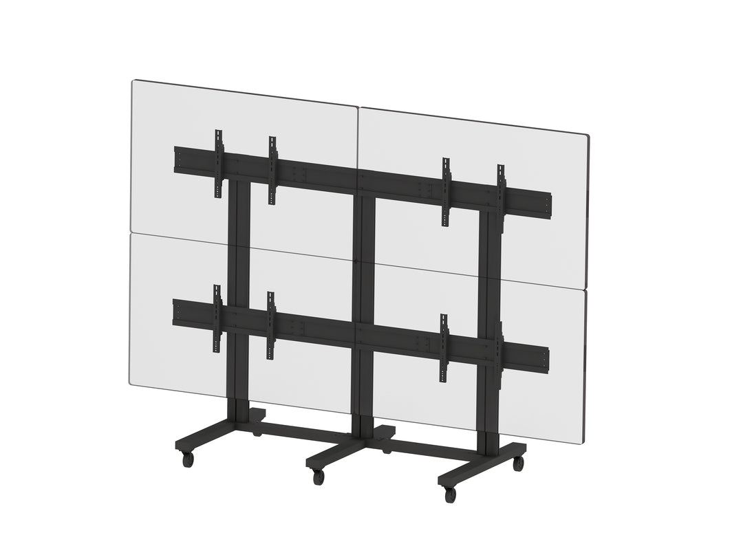 M PUBLIC VIDEO WALL STAND 4-SCREENS 65-75" BLACK