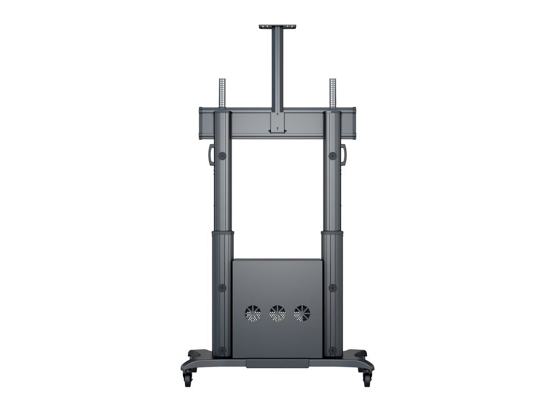 M PUBLIC FLOORSTAND DUAL PILLAR 180 HD WITH AV CABINET