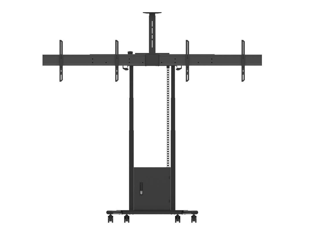 M MOTORIZED FLOORSTAND DUAL SCREEN INCL CABINET & CAM-SHELF 120KG