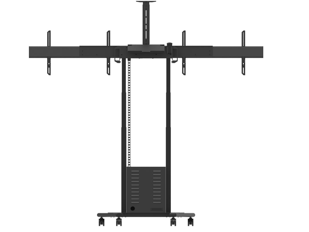 M MOTORIZED FLOORSTAND DUAL SCREEN INCL CABINET & CAM-SHELF 120KG