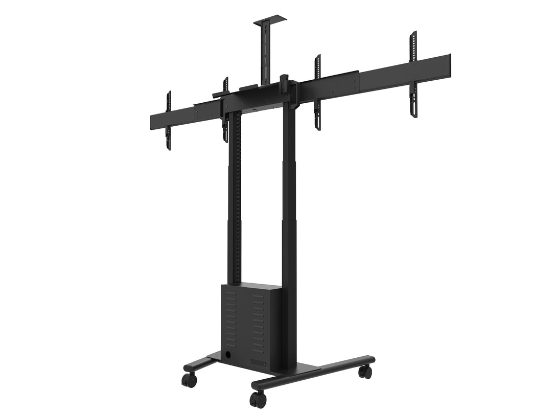 M MOTORIZED FLOORSTAND DUAL SCREEN INCL CABINET & CAM-SHELF 120KG