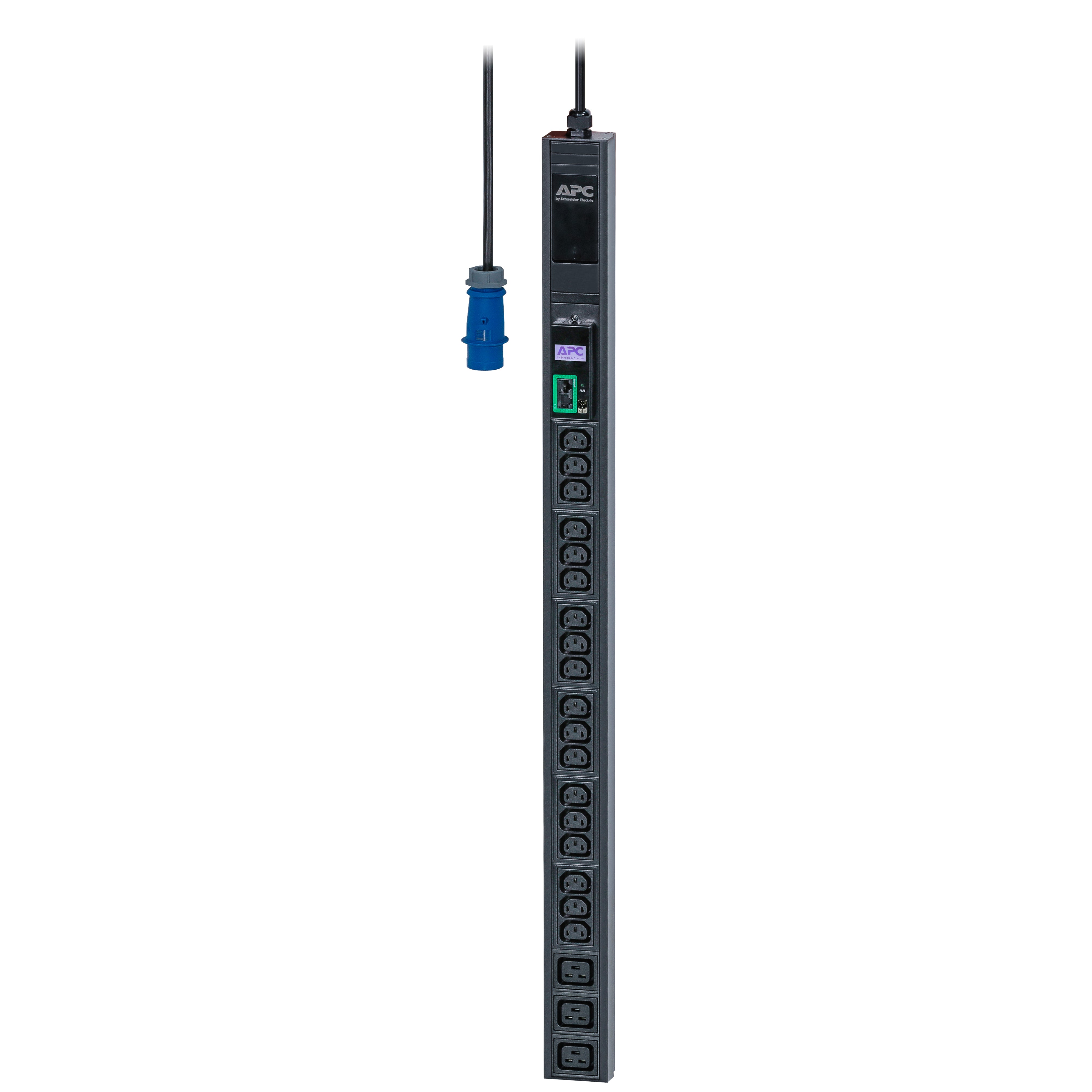 APC EASY PDU,METERED,ZEROU,16A,230V,(18)C13 & (3)C19, IEC309