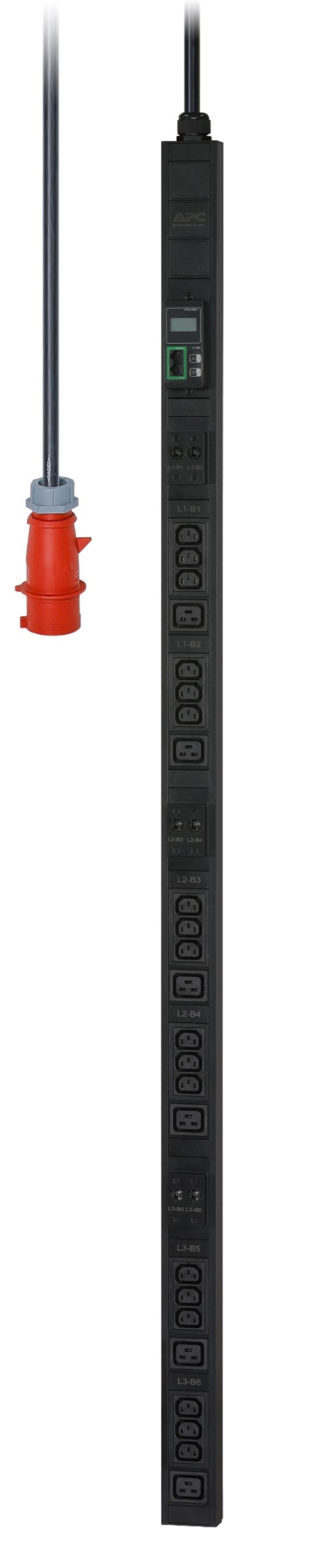 APC EASY PDU, METERED, ZERO U, 22 KW, 230V, (18) C13 & (6) C19?IEC309