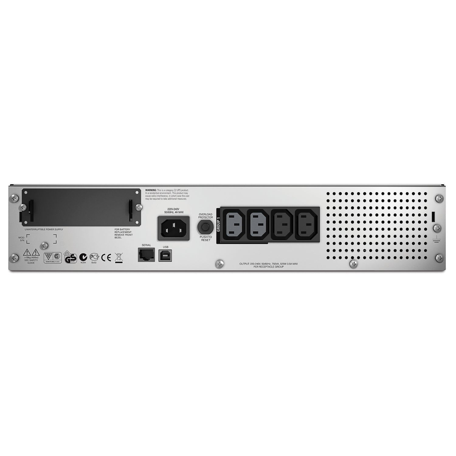 APC SMART-UPS 750VA LCD RM 2U 230V