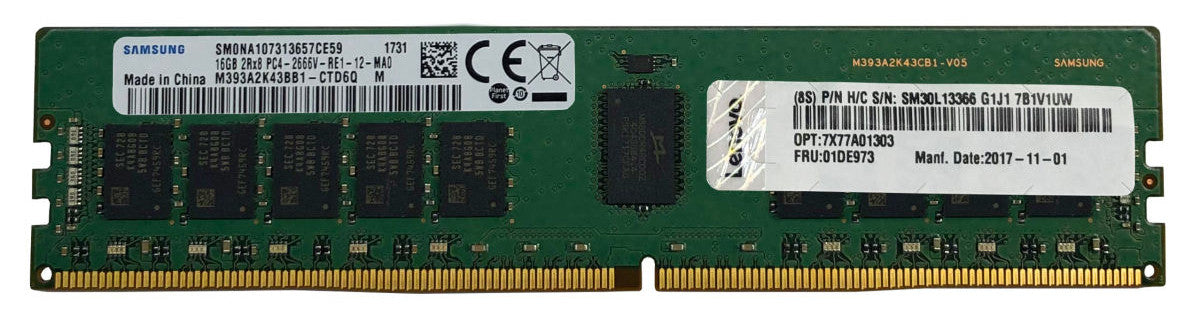 THINKSYSTEM 16GB TRUDDR4 3200 MHZ (2RX8, 1.2V) ECC UDIMM