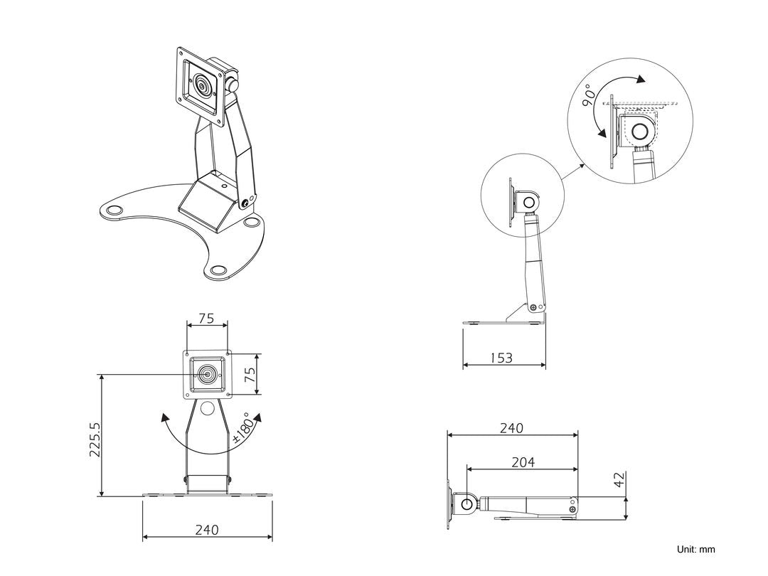 MB TABLESTAND FOR LOCKABLE TABLET MOUNT