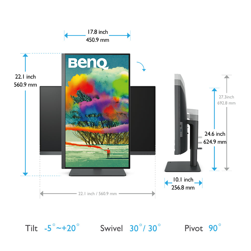 BENQ PD2705U 27 4K IPS 99% SRGB &REC709 HDR10 HDMI/DP/USB 3.2/USB-C PD65W