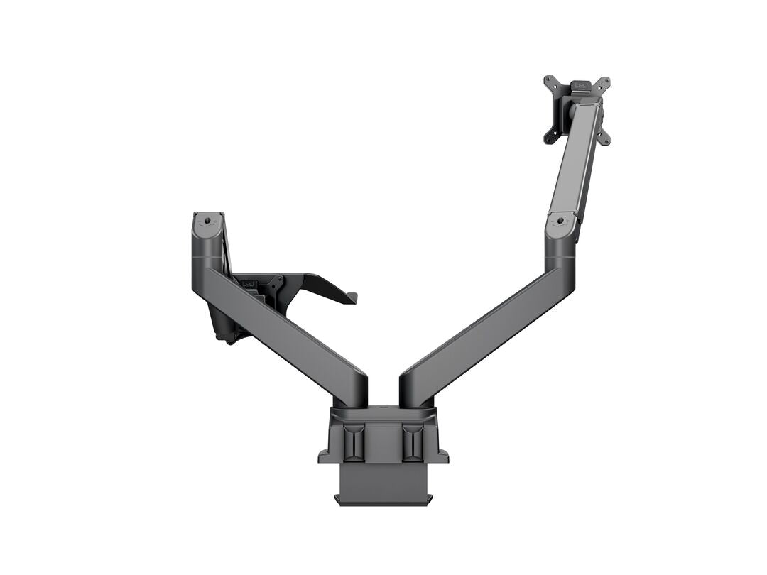 MB VESA GAS LIFT ARM DUAL ARM W. LAPTOP HOLDER BLACK