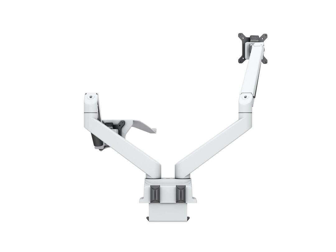 MB VESA GAS LIFT ARM DUAL ARM W. LAPTOP HOLDER WHITE