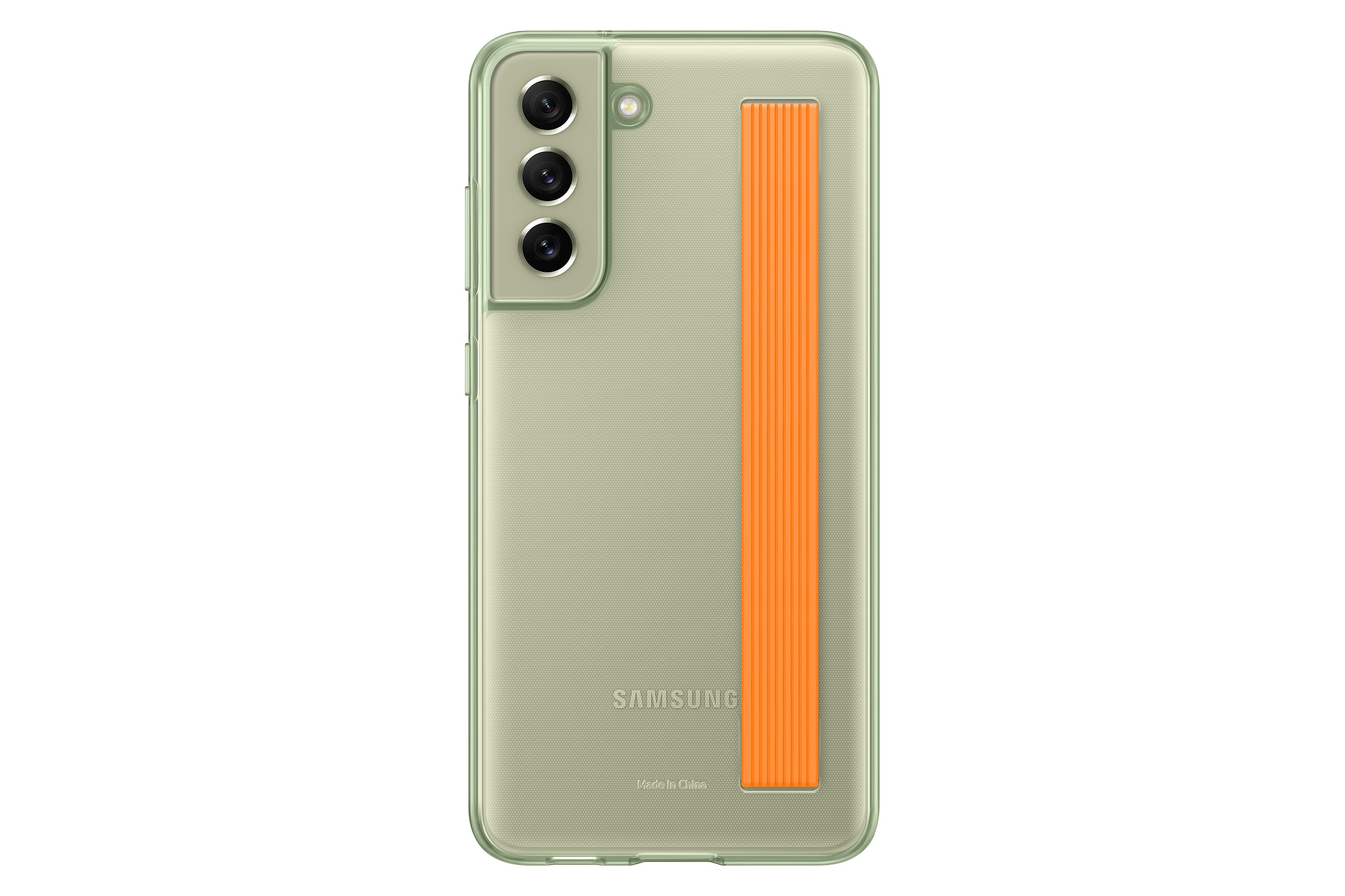 SAMSUNG CLEAR STRAP COVER OLIVE GREEN S21 FE