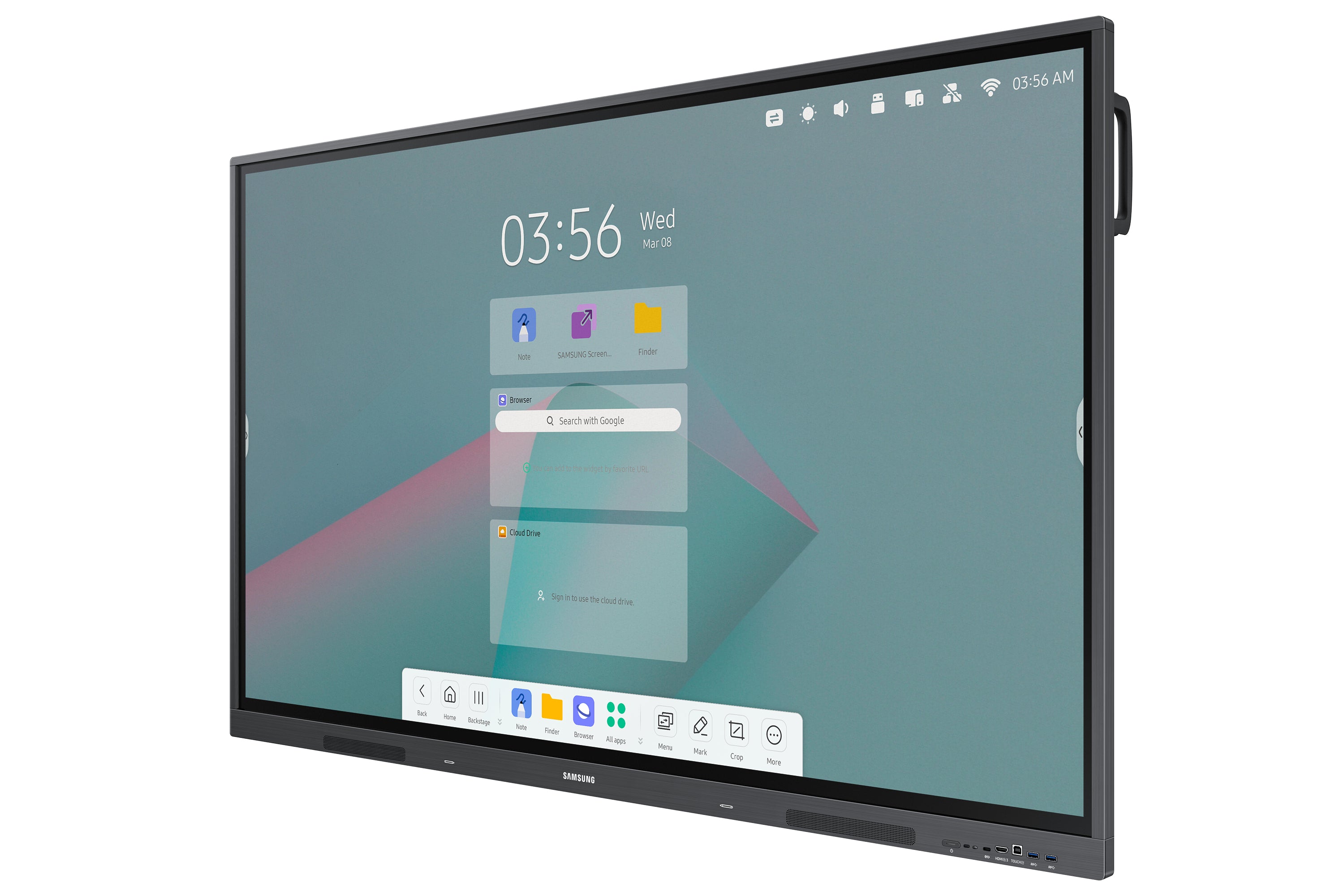 SAMSUNG WAC EBOARD WA65C, 65", ANDROID 11, UHD, IR TOUCH, 3XHDMI (CEC) 2.0, USB-C PD 65W, VIDEO OUT HDMI, USB 5(2.0X1, 4X3.0), RS232 IN/OUT, RJ45 IN/OUT, OPS SLOT