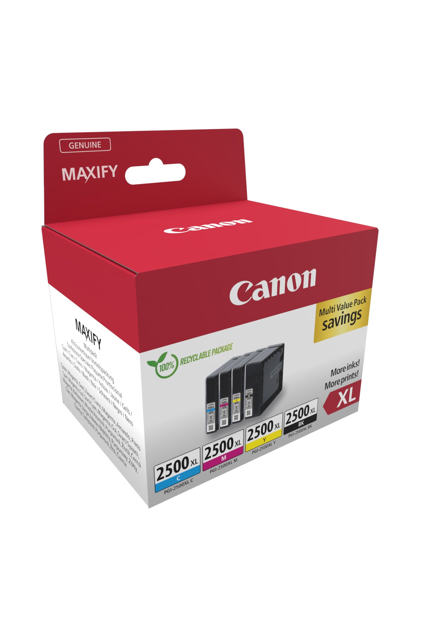CANON PGI-2500XL Ink Cartridge BK/C/M/Y
