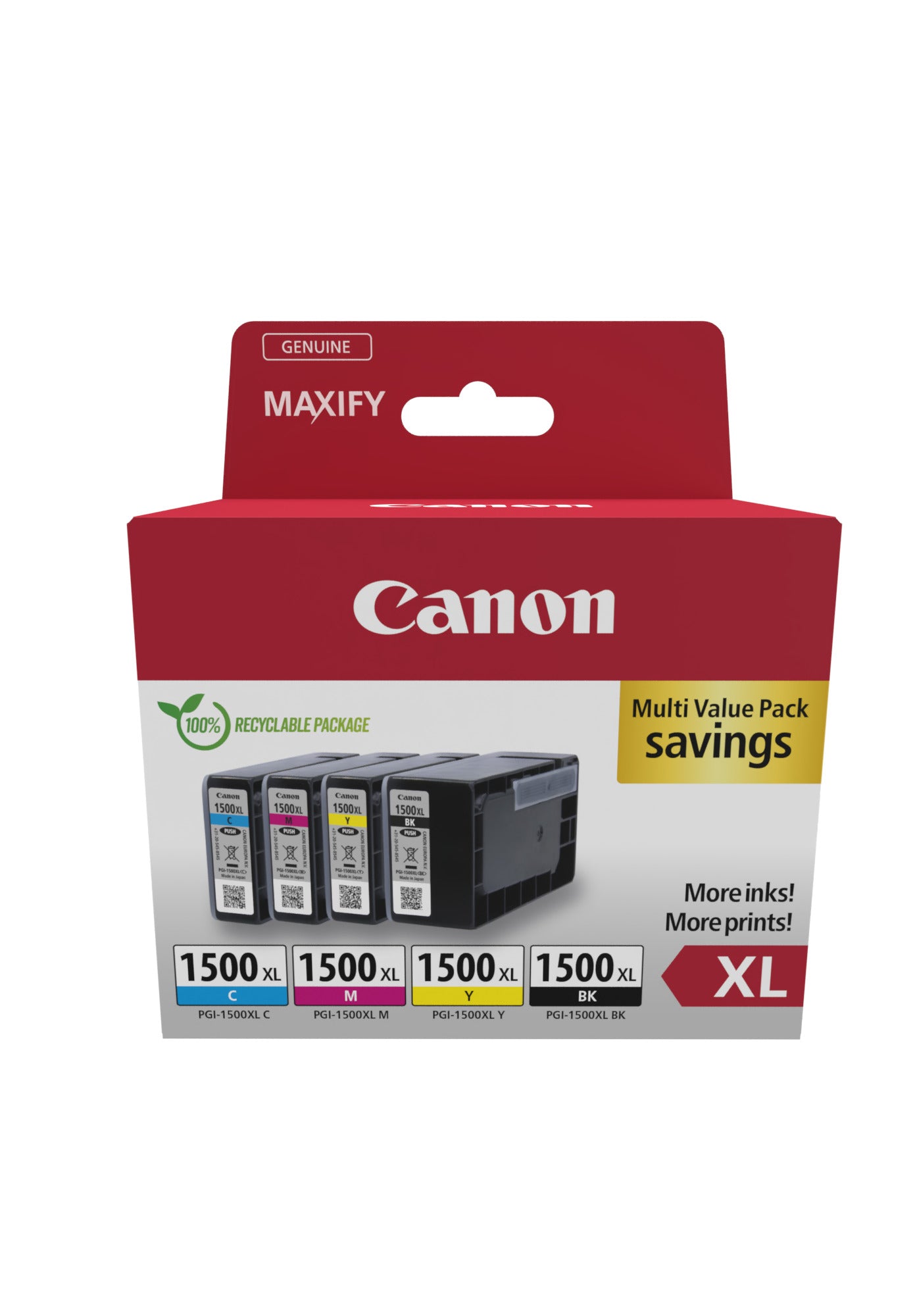 CANON PGI-1500XL Ink Cartridge BK/C/M/Y